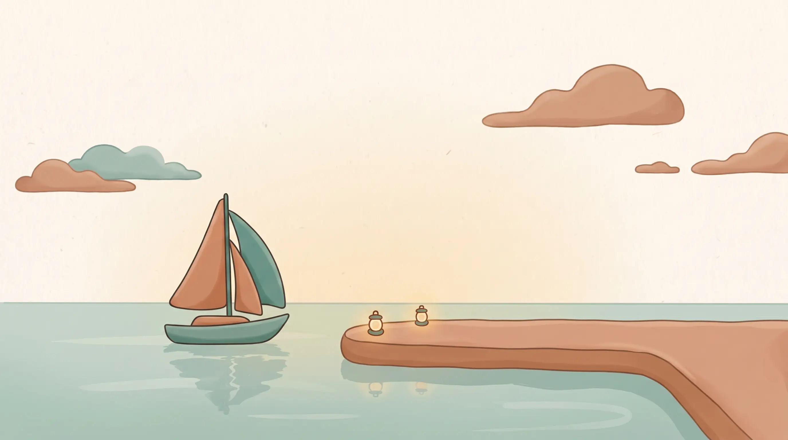 Arrival at a cozy harbor